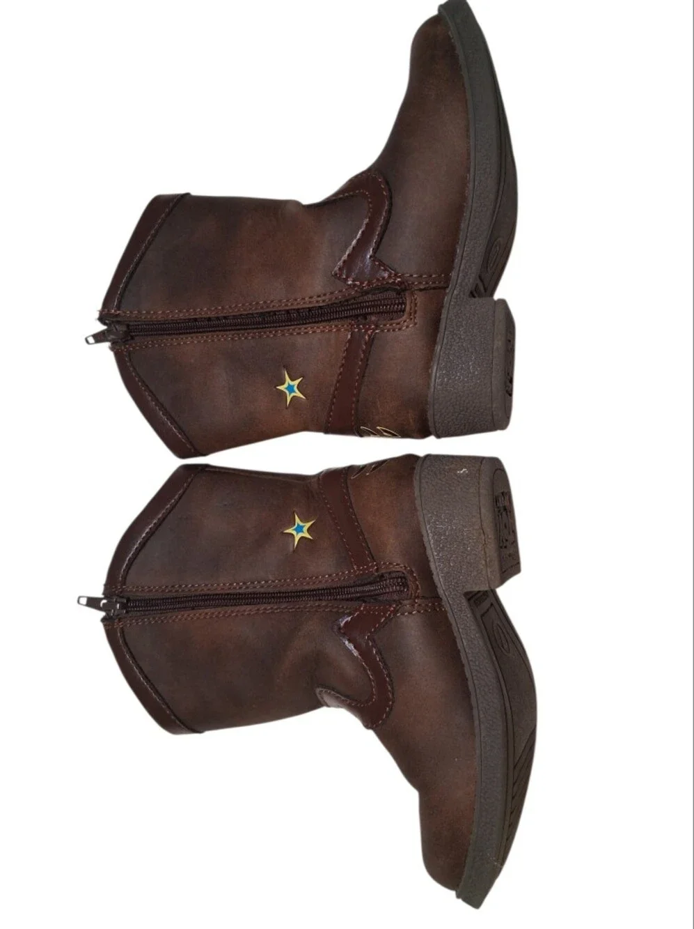 Disney Pixar Toy Story Woody Cowboy Western Brown Boots Kids  Size 7